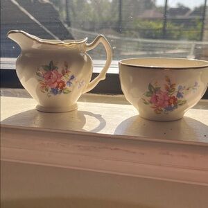 Vintage Johnson Brothers Old Chelsea bowl and small Creamer